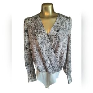 NWT Dynamite M wrap long‎ sleeves bodysuit